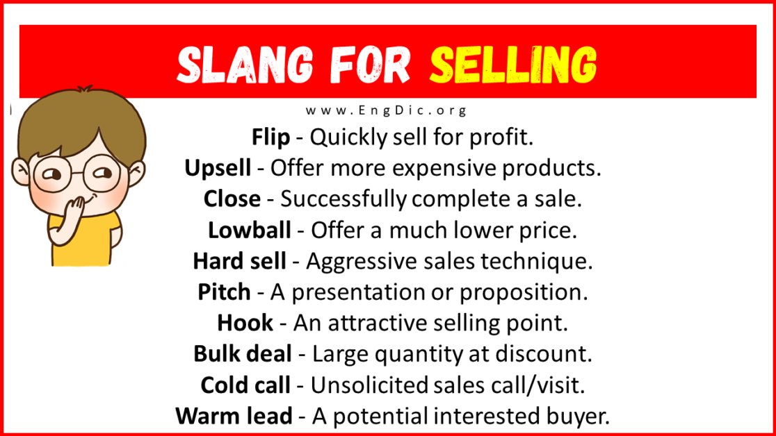 30+ Slang for Selling (Their Uses & Meanings) EngDic