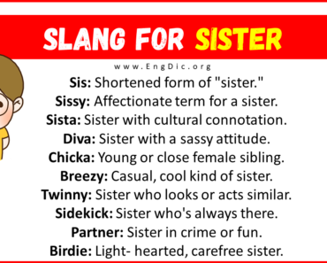30+ Slang for Sister (Their Uses & Meanings)