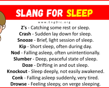 30+ Slang for Sleep (Their Uses & Meanings)