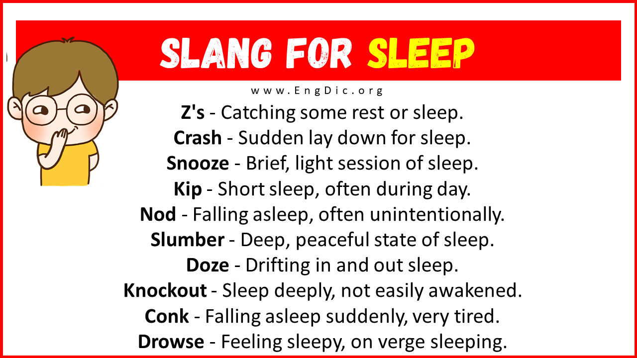 Slang For Sleep