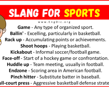 30+ Slang for Sports (Their Uses & Meanings)