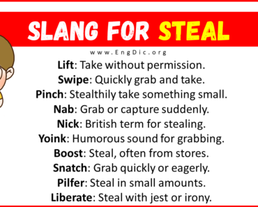 30+ Slang for Steal (Their Uses & Meanings)