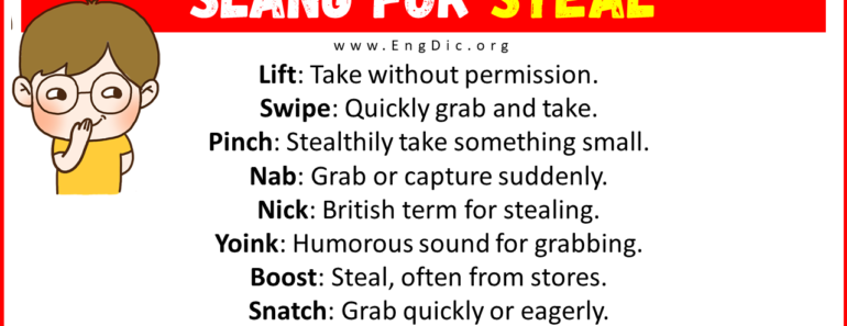 30+ Slang for Steal (Their Uses & Meanings)