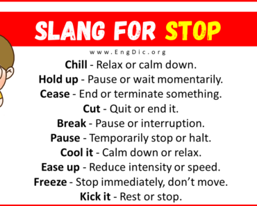 30+ Slang for Stop (Their Uses & Meanings)