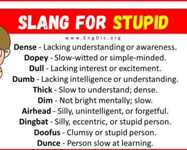 30+ Slang for Stupid (Their Uses & Meanings)