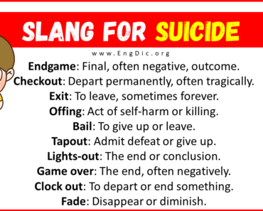30+ Slang for Suicide (Their Uses & Meanings)
