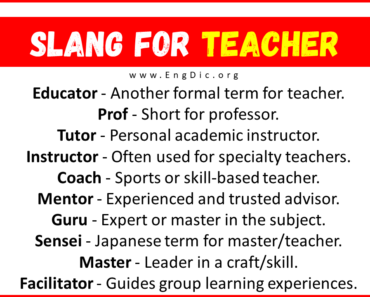 30+ Slang for Teacher (Their Uses & Meanings)