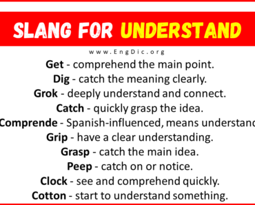 30+ Slang for Understand (Their Uses & Meanings)
