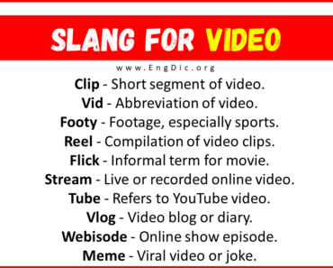 30+ Slang for Video (Their Uses & Meanings)