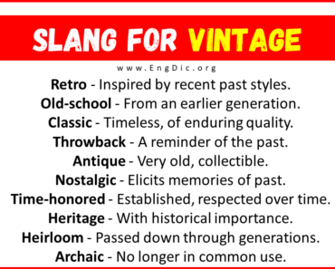 30+ Slang for Vintage (Their Uses & Meanings)