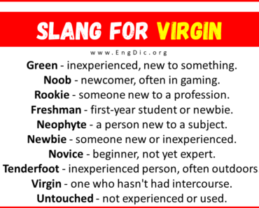 30+ Slang for Virgin (Their Uses & Meanings)