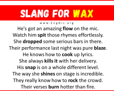 30+ Slang for Wax (with Their Uses)