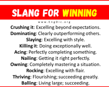 30+ Slang for Winning (with Meanings & Uses)