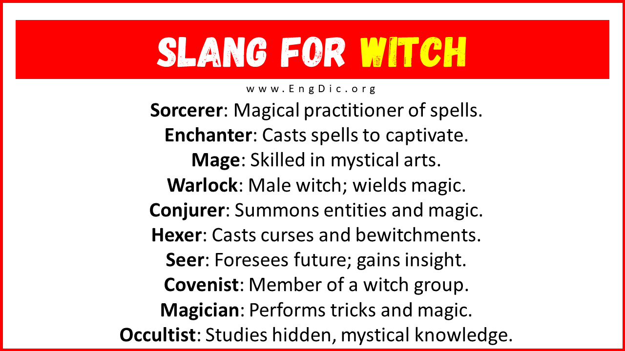 Slang For Witch