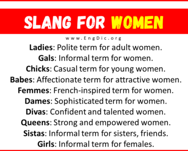 30+ Slang for Women (Their Uses & Meanings)
