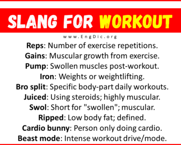 30+ Slang for Workout (Their Uses & Meanings)