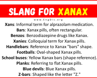 30+ Slang for Xanax (Their Uses & Meanings)