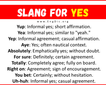 25+ Slang for Yes (Their Uses & Meanings)