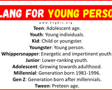 30+ Slang for Young Person (Their Uses & Meanings)