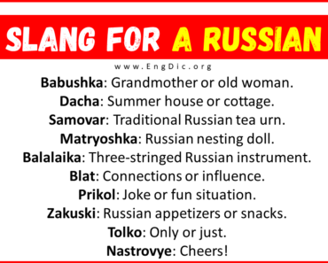 30+ Slang for a Russian (Their Uses & Meanings)