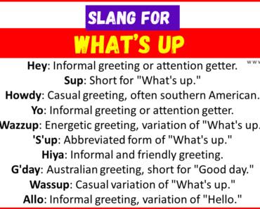 30+ Slang for What’s Up (with Meanings & Uses)