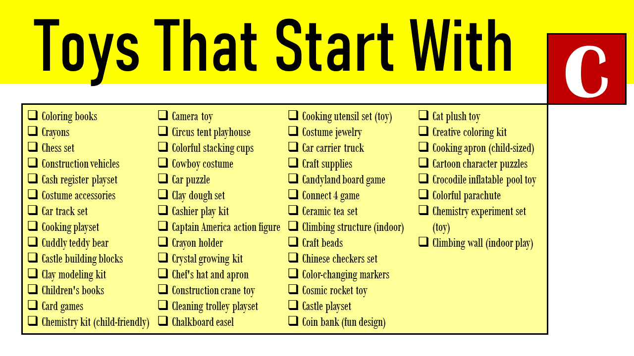 Toys That Start With c