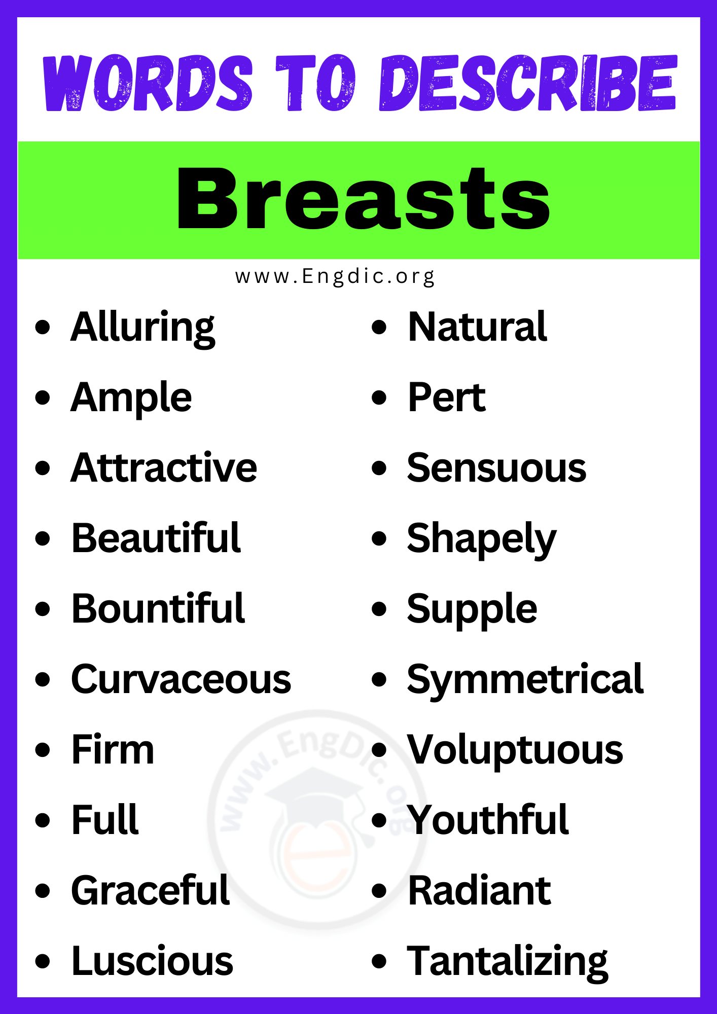 Words to Describe Breasts