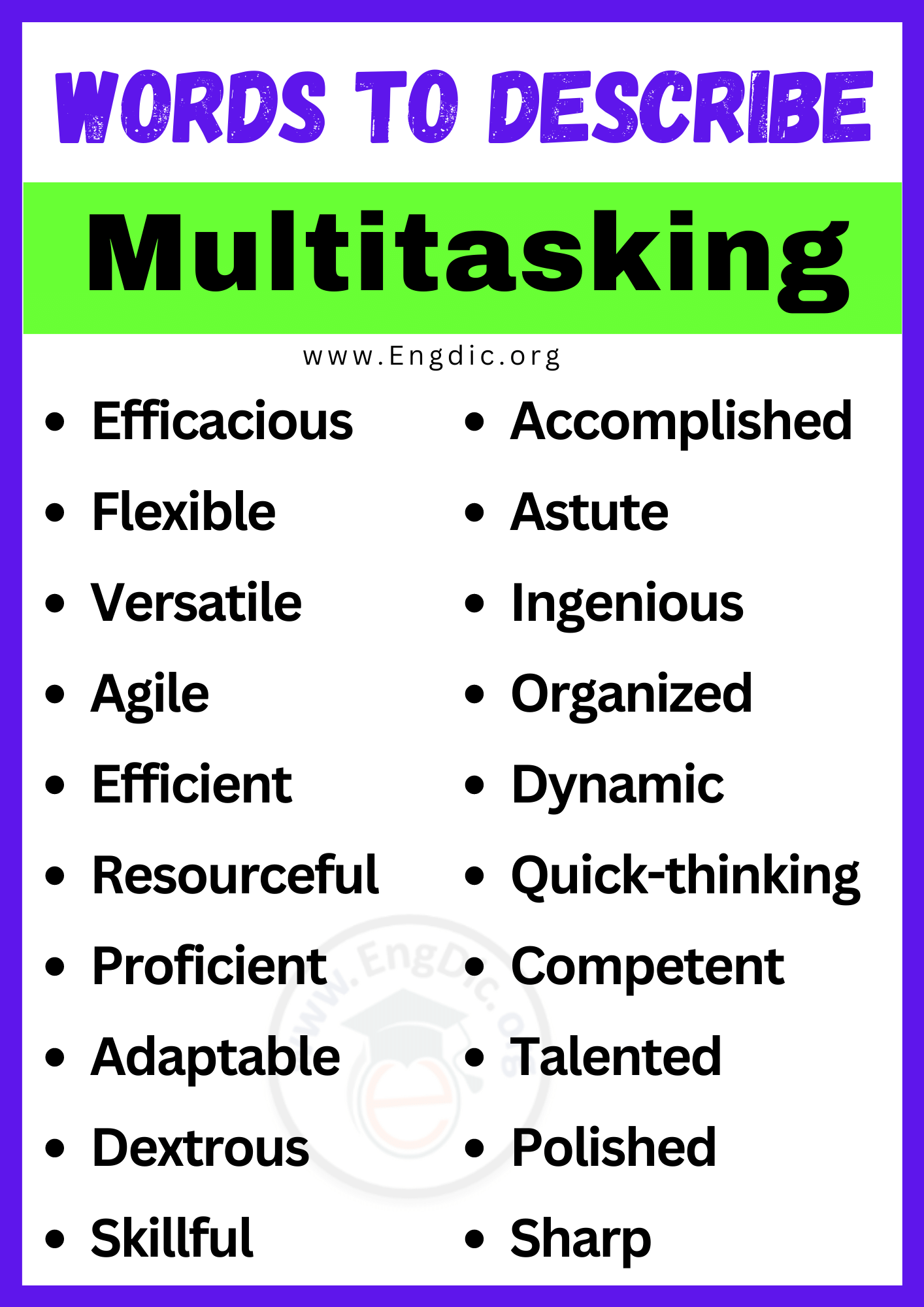 Words to Describe Multitasking