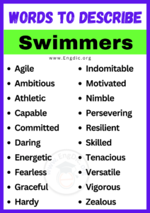 20+ Best Words To Describe Swimmers, Adjectives For Swimmers - EngDic