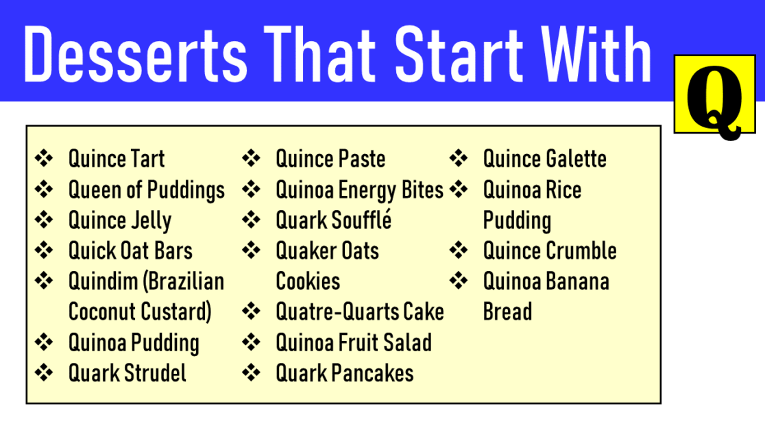 20+ Desserts That Start With Q EngDic