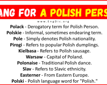 20+ Slang for A Polish Person (Their Uses & Meanings)