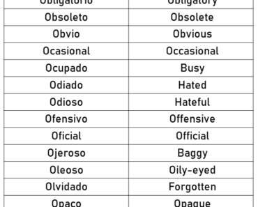 50+ Spanish Adjectives That Start With O