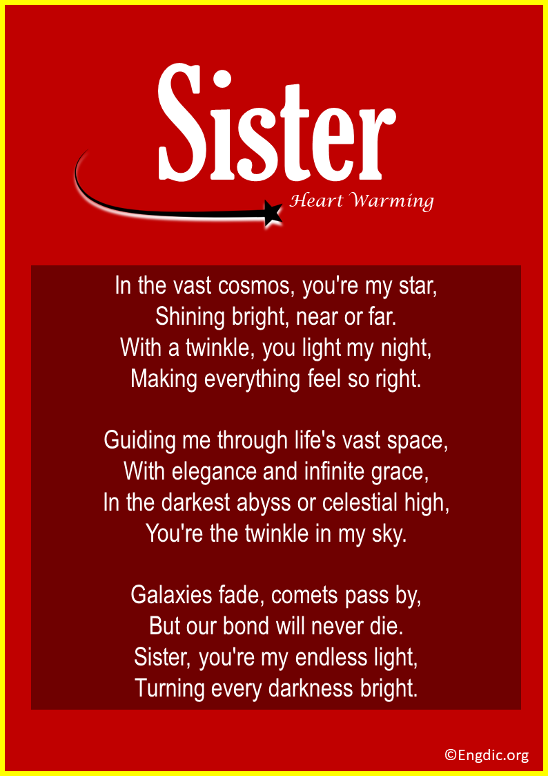 Heart Warming Poems for a Special Sister