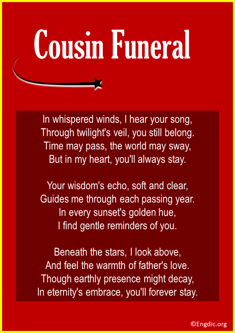 speech for a cousin funeral