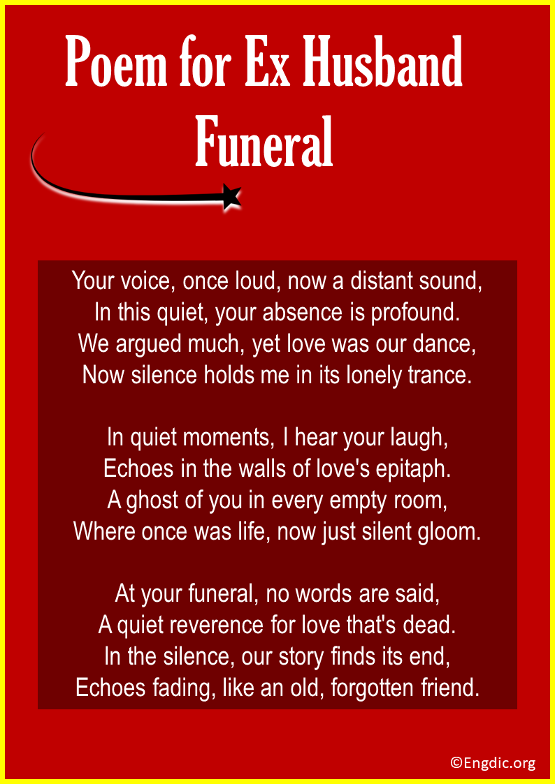 Poem for Ex Husband Funeral