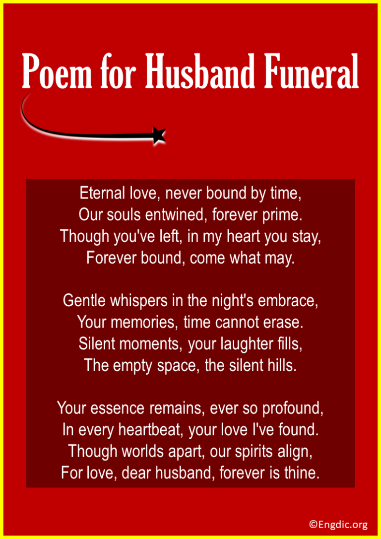 10 Funeral & Death Poems for Husband EngDic