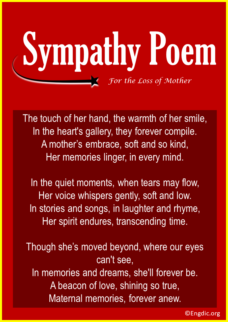 Poems Of Sympathy For Loss Of Mother