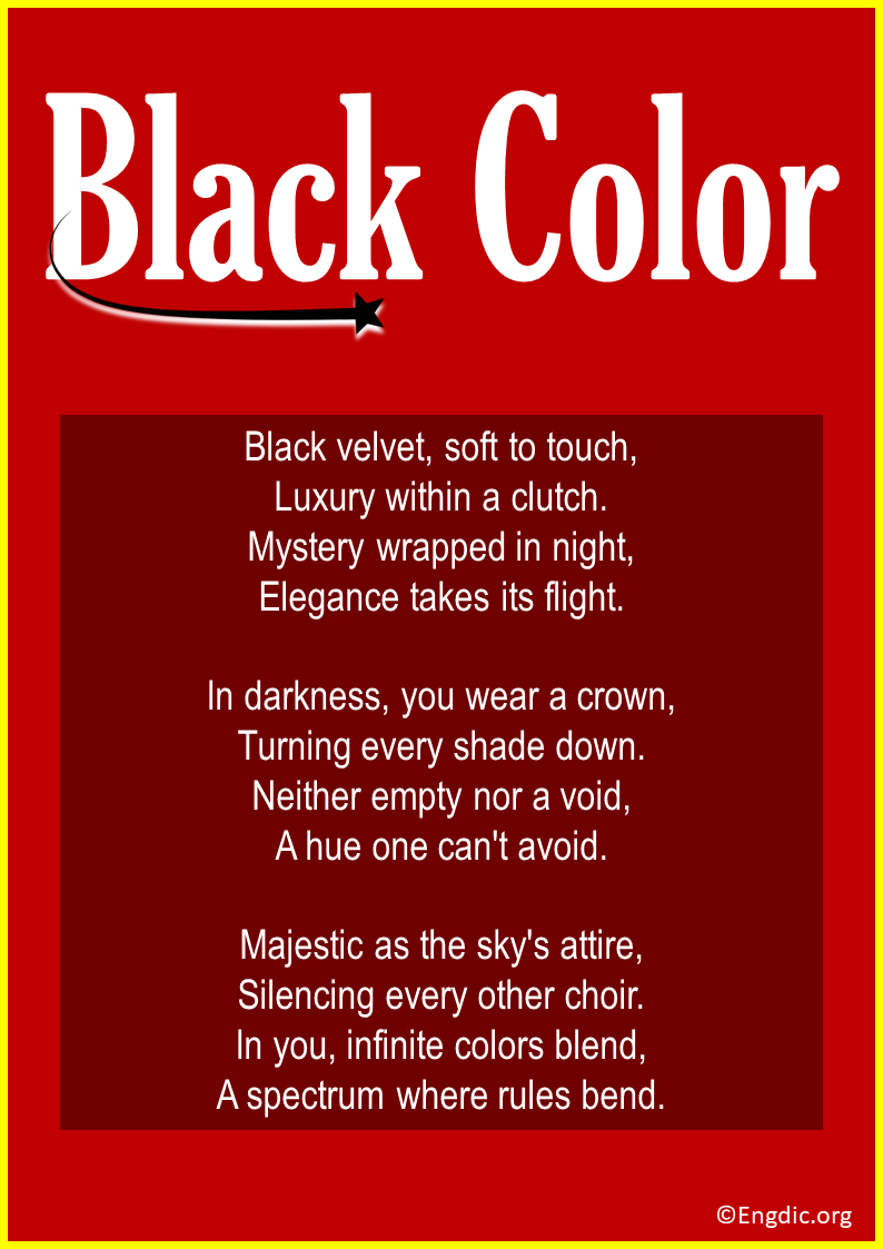 Poems about Black Color