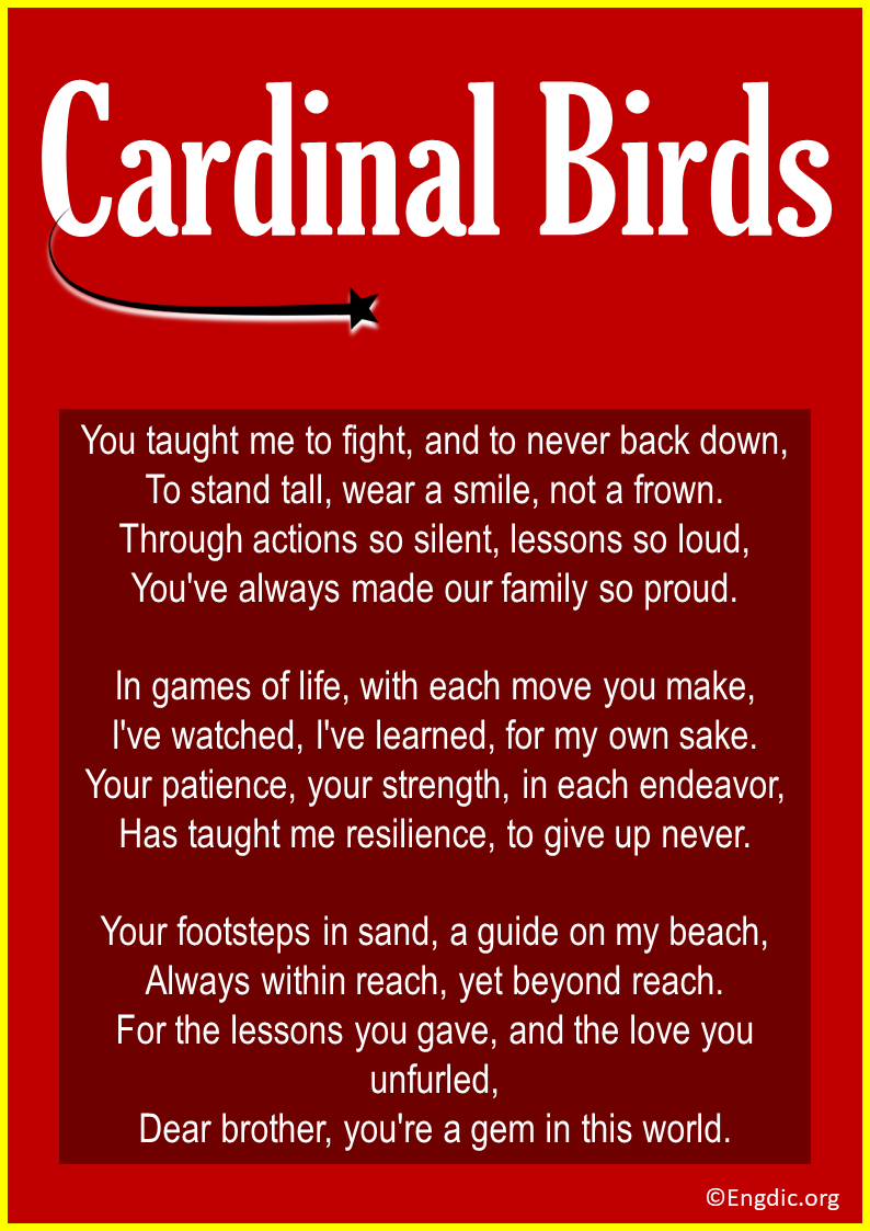 Poems about Cardinal Birds