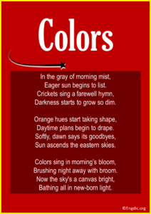 20+ Short Poems about Colors - EngDic