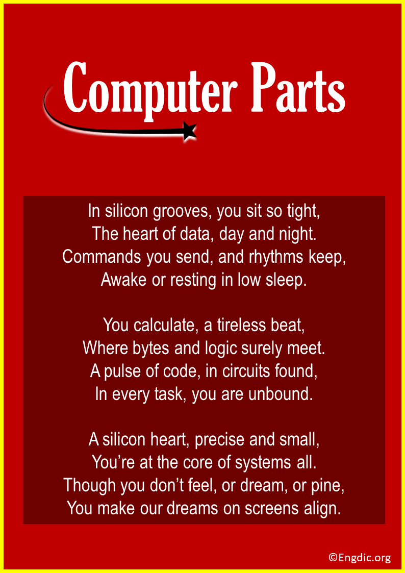 Poems about Computer Parts
