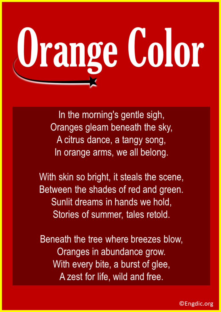 10 Poems about Orange Color EngDic