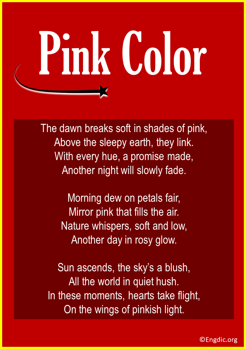 Poems about Pink Color