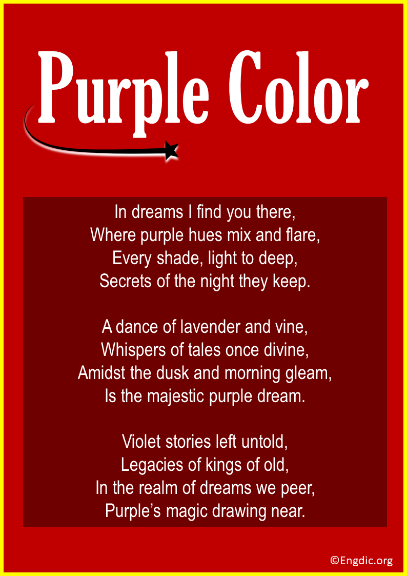 10 Poems about Purple Color - EngDic