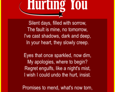 Top 20 Poems about Sorry For Hurting You (Him/Her)