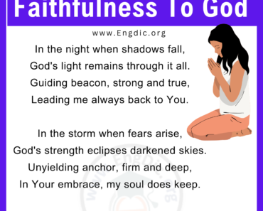 10+ Best Poems about Faithfulness to God