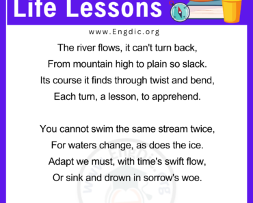 20+ Short & Motivational Poem about Life Lessons