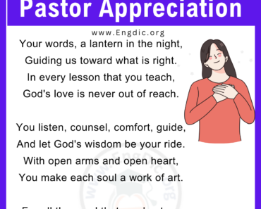 10+ Short Poems For Pastor Appreciation