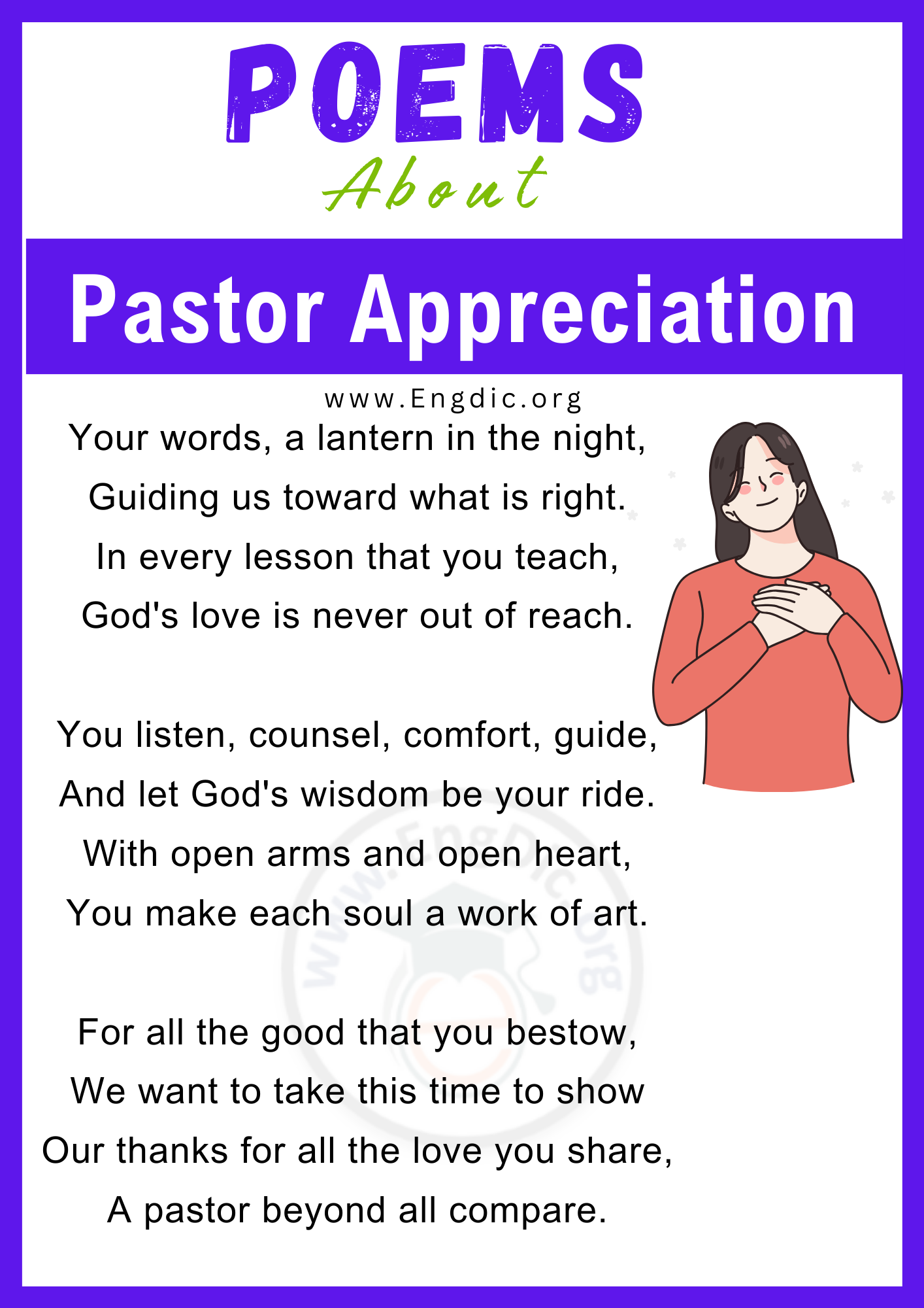 10+ Short Poems For Pastor Appreciation - EngDic
