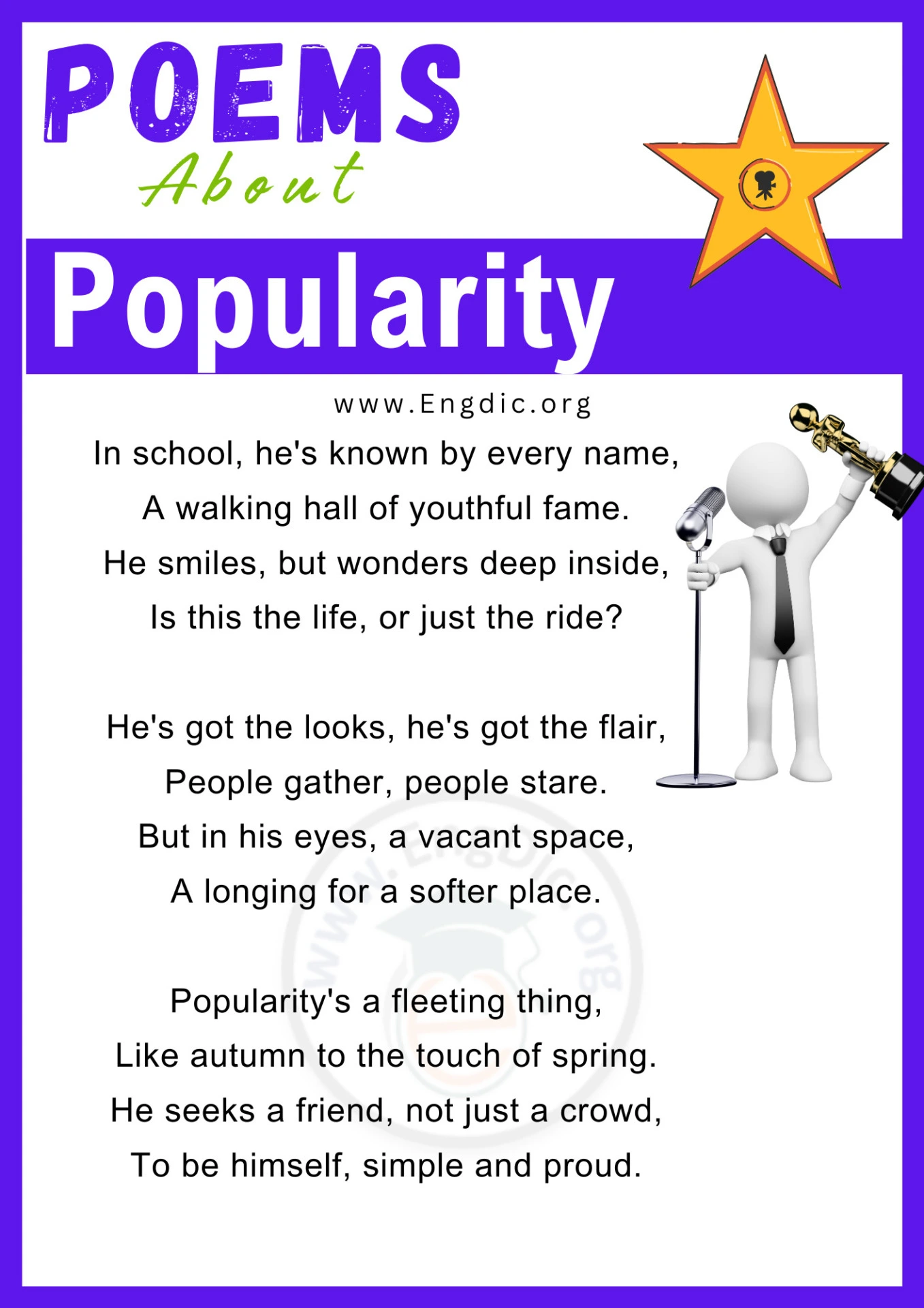Poems for Popularity Poems for Popularity